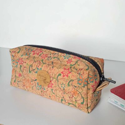 Trousse en liège fleurie