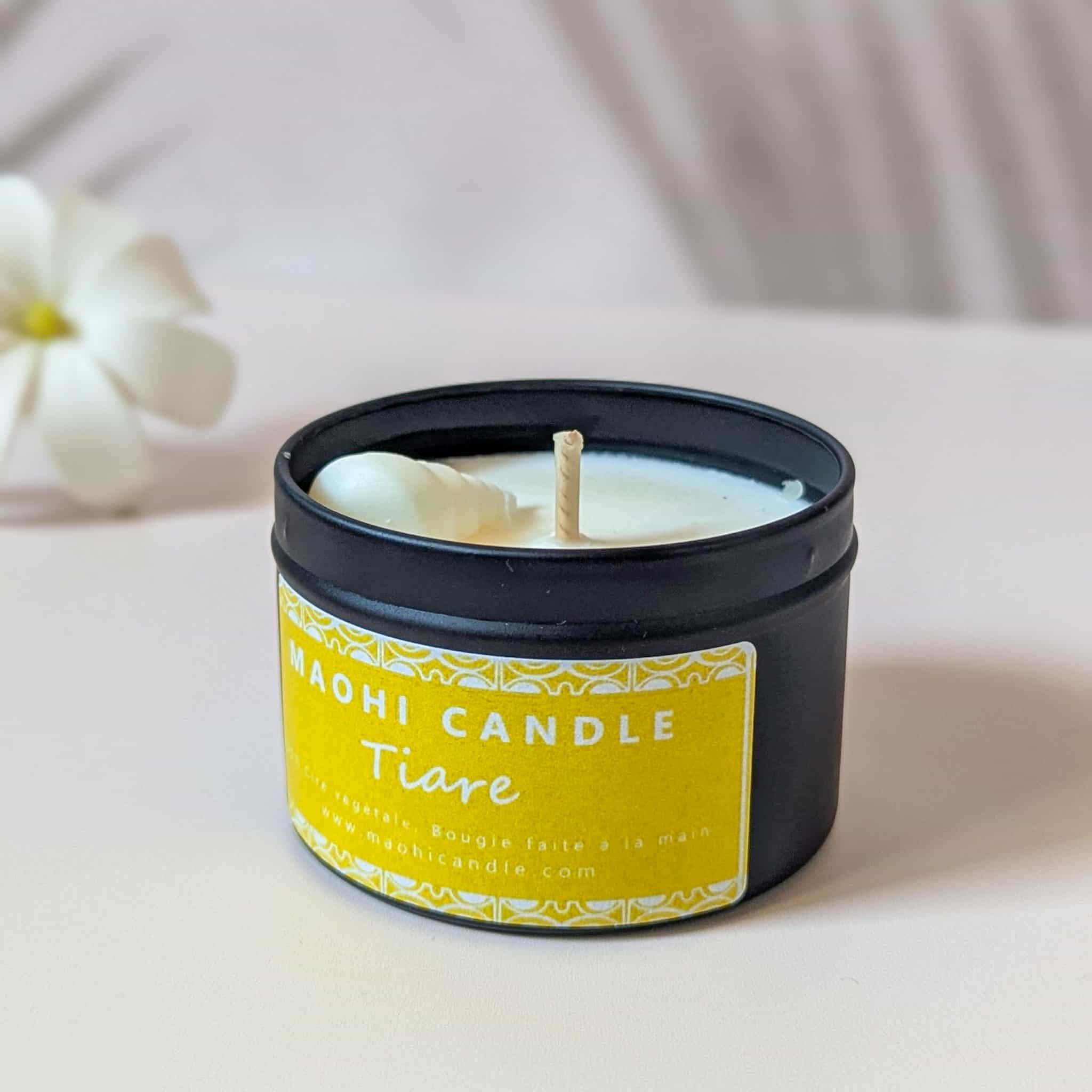 bougie tiare artisanale végétale