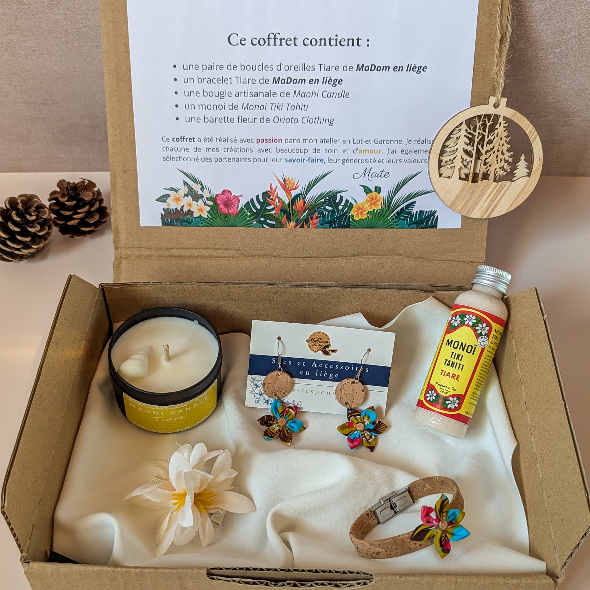 coffret cadeau artisanal tahiti rouge matete