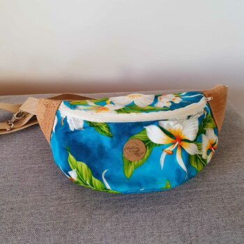 sac banane bleu turquoise et liège