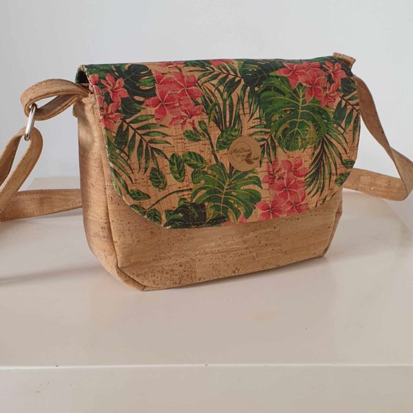 sac en liège naturel fleurs tropical