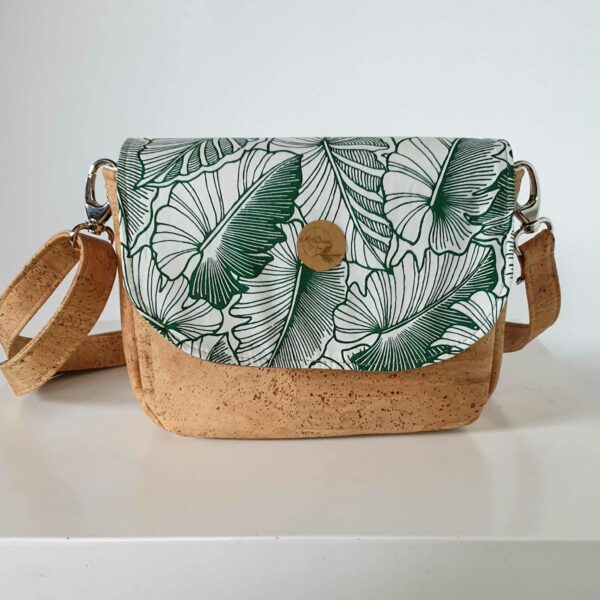 sac en liège feuilles tropicales tahiti
