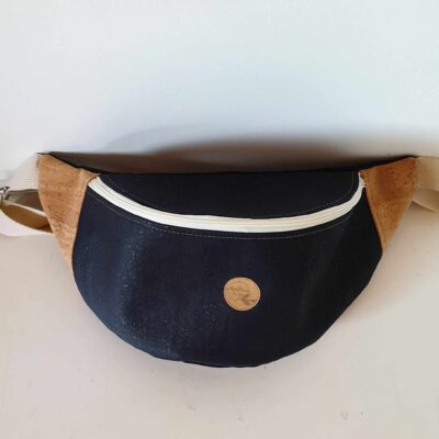 Sac banane en liège noir