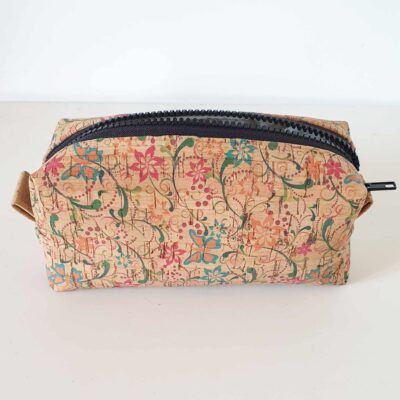 Trousse en liège fleurie