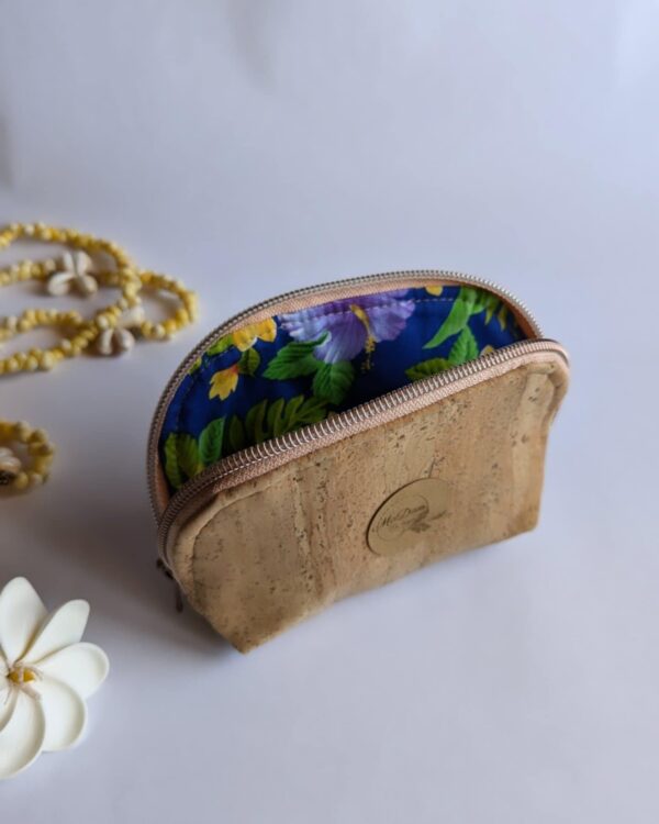 Trousse liège tissu tahiti nuit tropicale
