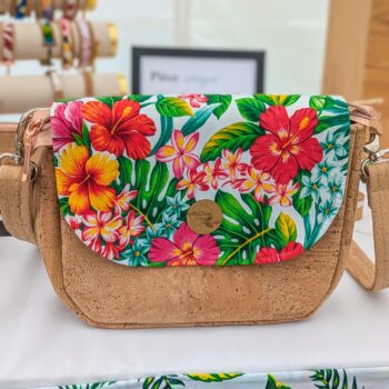 Sac bandoulière liège naturel Luna avec rabat interchangeable