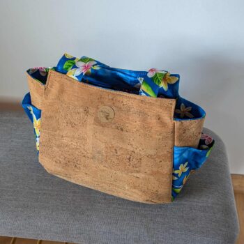 sac ora épaule cabas bleu frangipanier