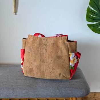 sac ora épaule cabas rouge frangipanier