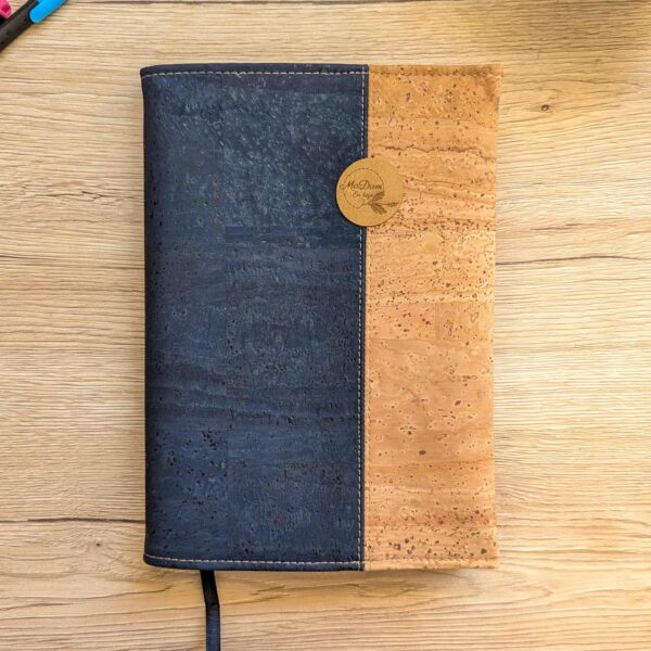 carnet couverture en liège A5 bleu marine
