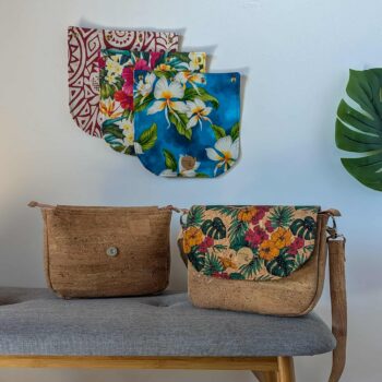 Sac bandoulière liège naturel Luna avec rabat interchangeable