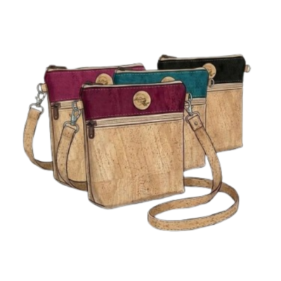 Sac bandoulière en liège naturel personnalisable – Artisanal & vegan
