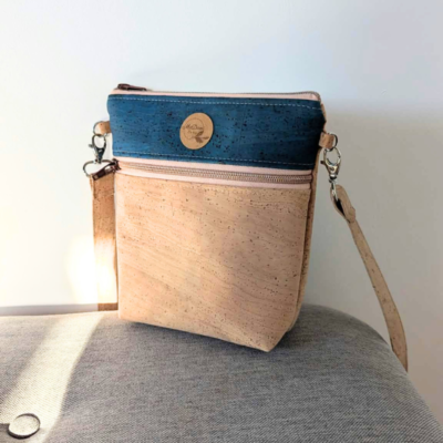 Sac bandoulière en liège naturel personnalisable – Artisanal & vegan